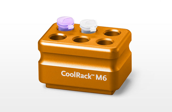 CoolRack M6 til 6 x 1,5-2,0 ml mikrorør, orange