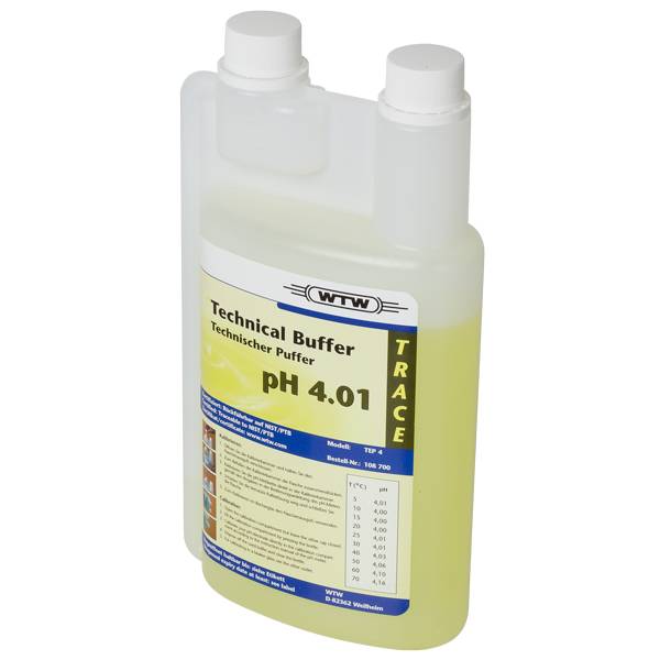Buffer, teknisk, WTW, gul, pH 4,01 ±0,03, 1000 mL