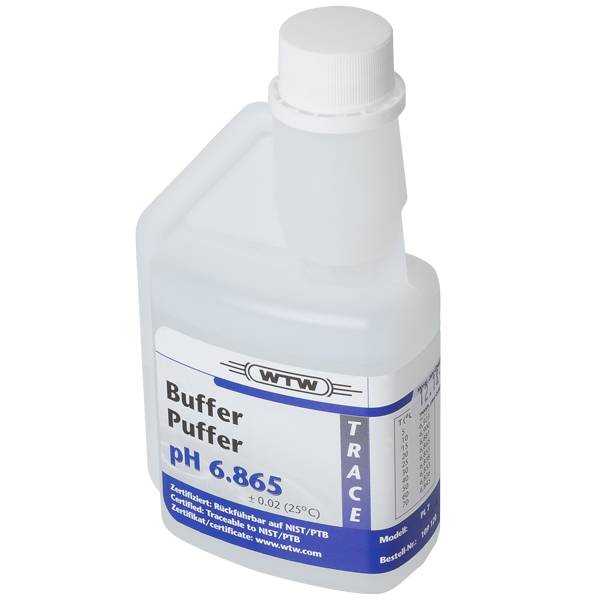 [51109120] Buffer, certificeret, WTW, pH 6,87 ±0,02, NIST/DIN, 250 mL