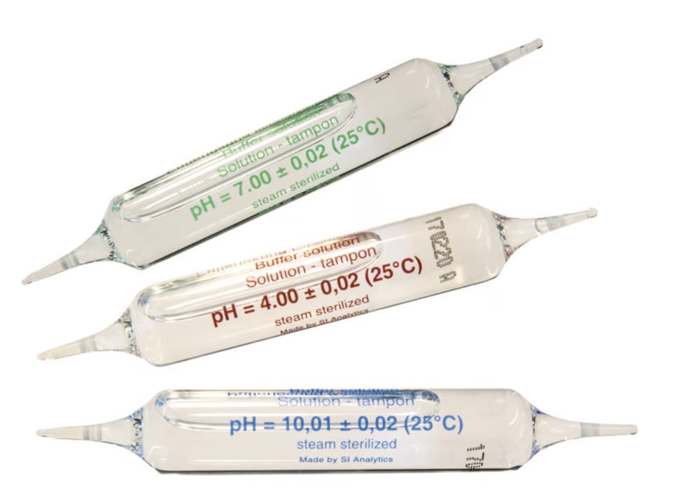 Buffer, teknisk, SI Analytics, steril, pH 4,00/7,00/10,01, 20 mL ampuller, 3x20 stk
