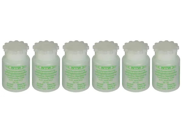 Ledningsevnestandard, WTW E-Set Trace, 1413 µS/cm ± 0,5 %, 0,01 M KCl, 6 x 50 mL