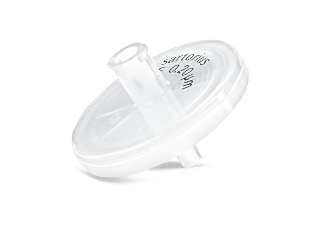 Sprøjtefilter, Sartorius CE-Minisart SRP, PTFE, Ø25 mm, 0,20 µm, LSO, steril, 50 stk