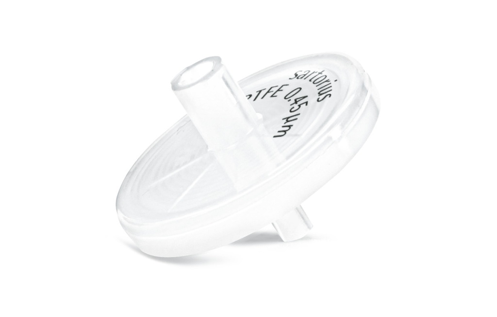 Sprøjtefilter, Sartorius Minisart SRP, PTFE, Ø25 mm, 0,45 µm, LSO, 50 stk