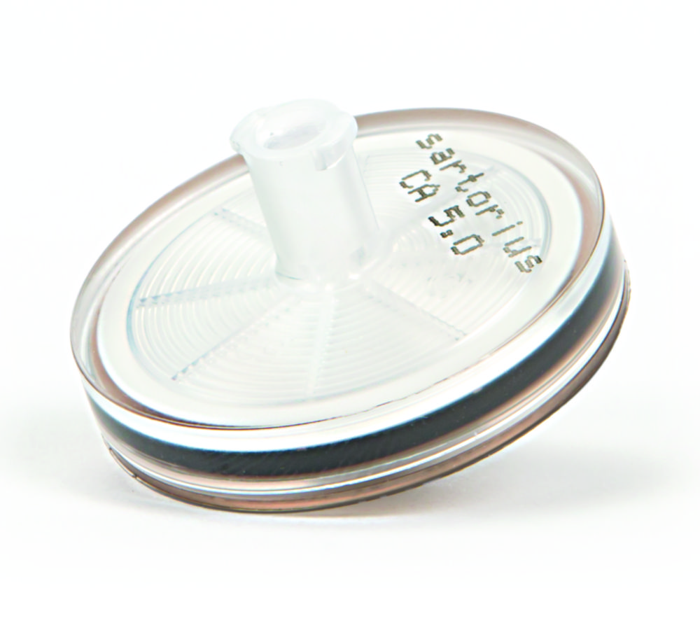 Sprøjtefilter, Sartorius CE-Minisart NML, CA, Ø28 mm, 5,0 µm, steril, 50 stk