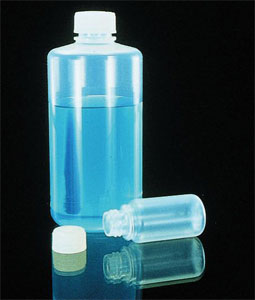 Flaske, teflon FEP, smal hals, med låg, 60 ml