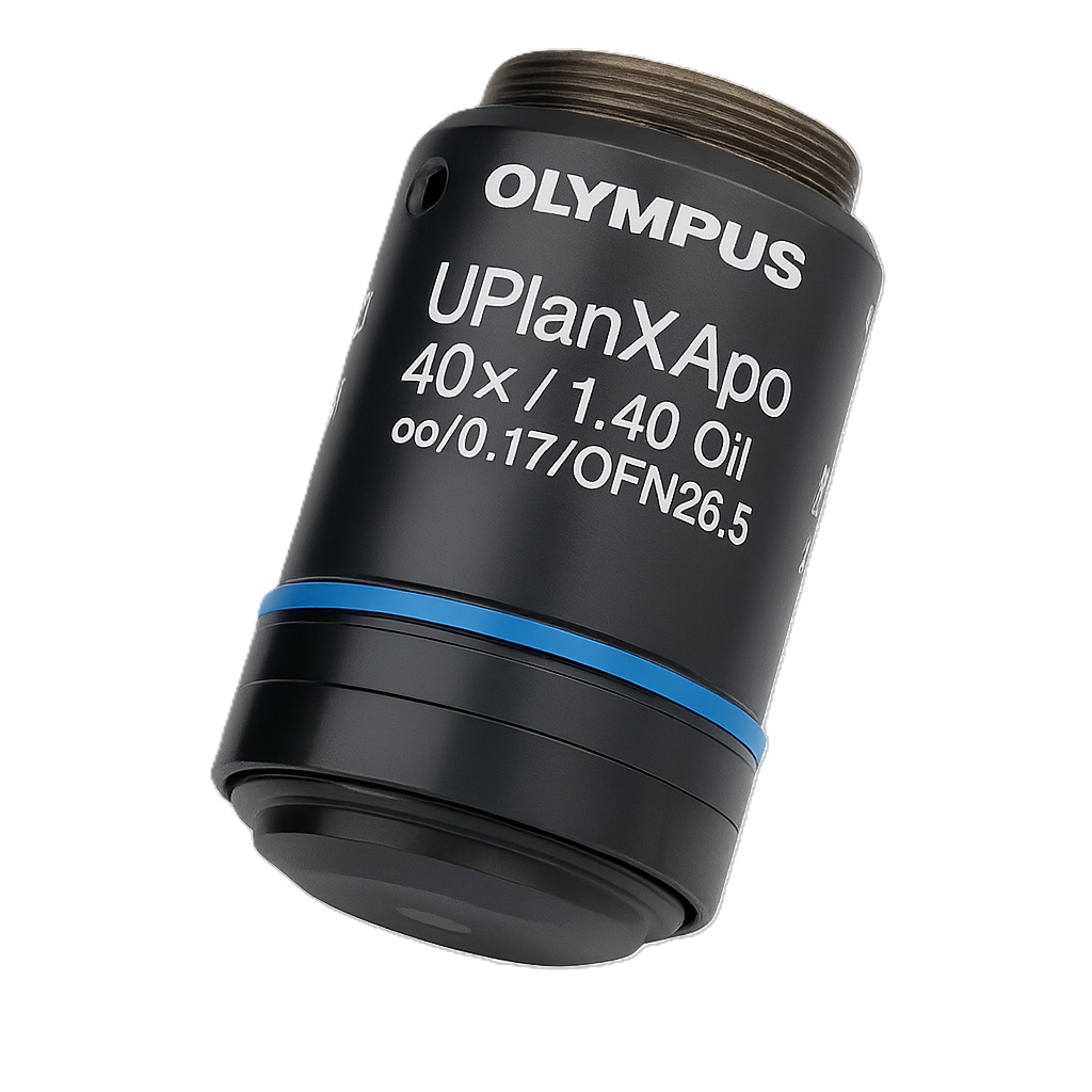 Objektiv, Olympus UPLXAPO40XO/1.4 Universal Plan Extended Apochromat, Olie, 40x, FN26.5