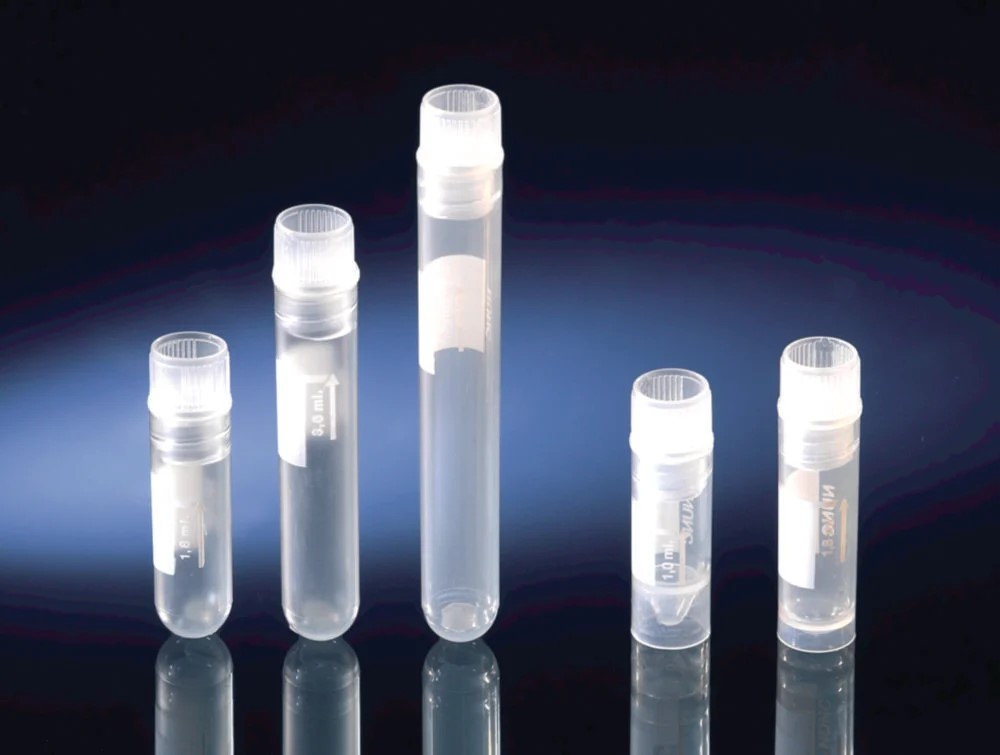 Kryorør, Nunc, PP, sterile, indv. gevind, rund bund, 1,8 ml, 10 x 50