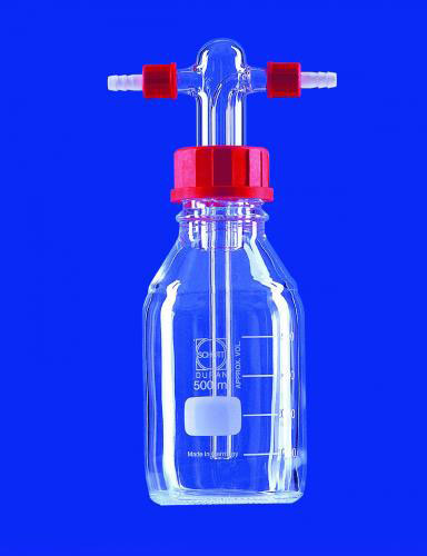 Gasvaskeflaske efter Drechsel, GL45, 500 ml