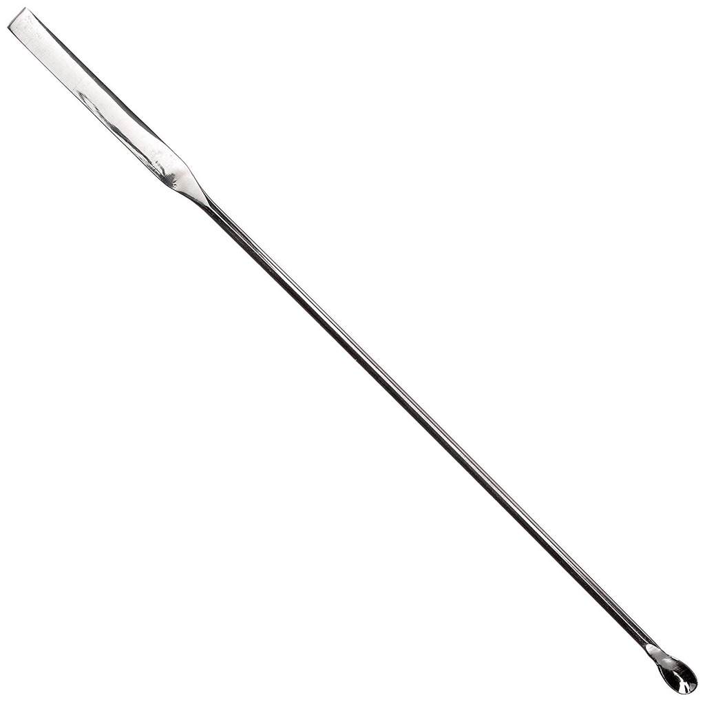 Mikrospatelske, 18/10 stål, hoved: 9x5mm, L:180mm
