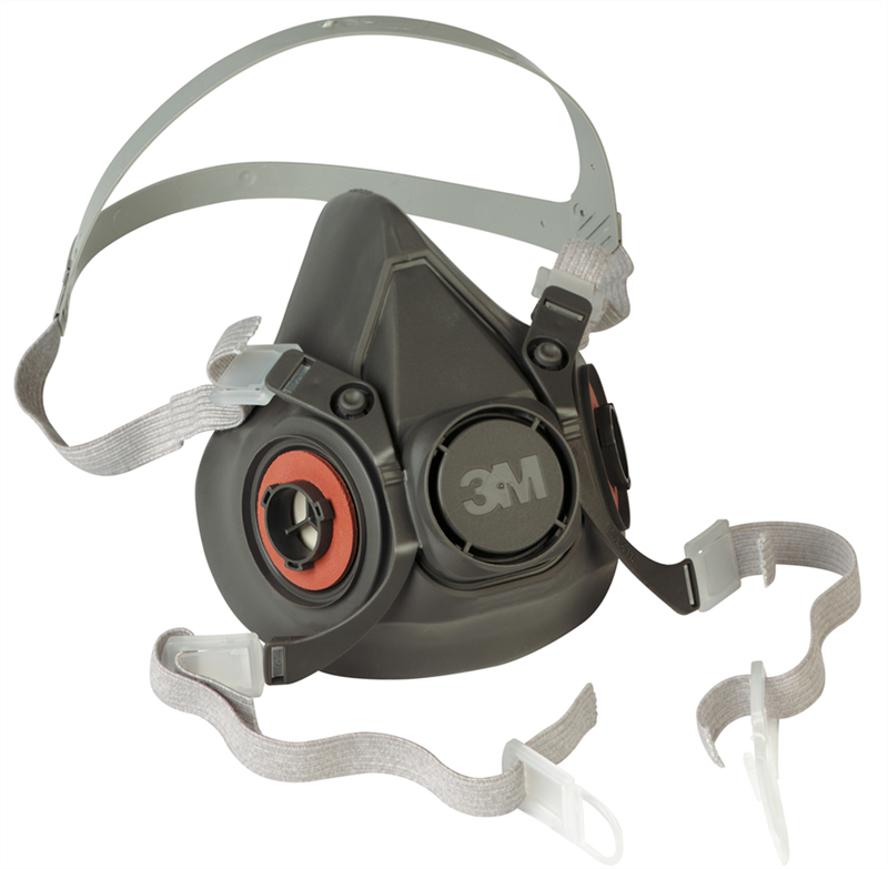 [6202382] Halvmaske, 3M 6100, TPE, bajonet, str. S