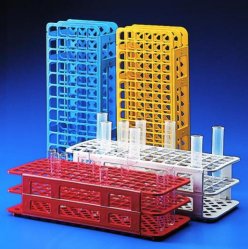 Testrør rack, til 60 rør, hvidt, PP, Ø16 mm