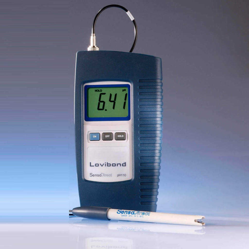 pH-måler, Lovibond SD pH 110, m. elektrode og tilbehør