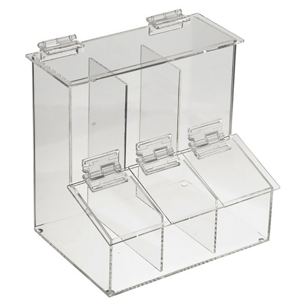 Dispenser til pipettespidser, 3 rum, 210x155x212mm