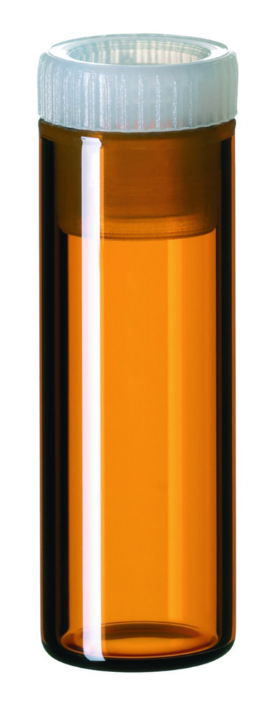 Shell vials m. PE-prop, LLG, N 12, brun, 2 mL