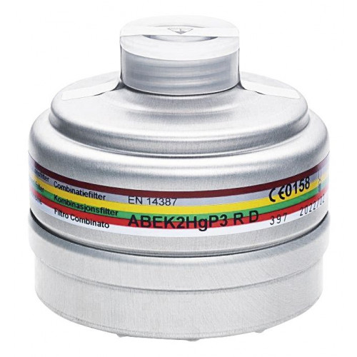 [6232031] Kombinationsfilter, BartelsRieger 86 ABEKHgSt, gevind, beskyttelseskl. A2B2E2K2Hg-P3 R D