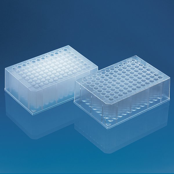 Deep well plade, PS, 96 brønde, standard, 1,1 ml