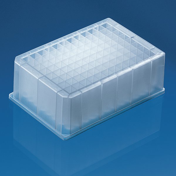 Deep well plade, PP, 96 brønde, standard, 2,2 ml