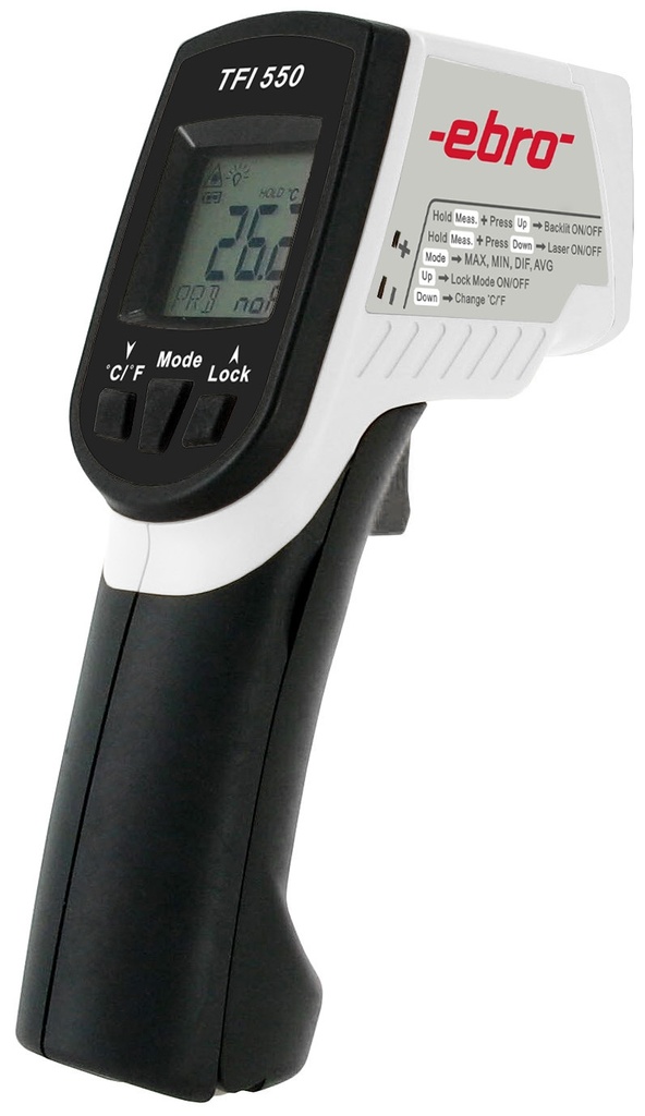 [6238001] IR termometer med dobbelt laser , Ebro TFI 550, -60-550°C