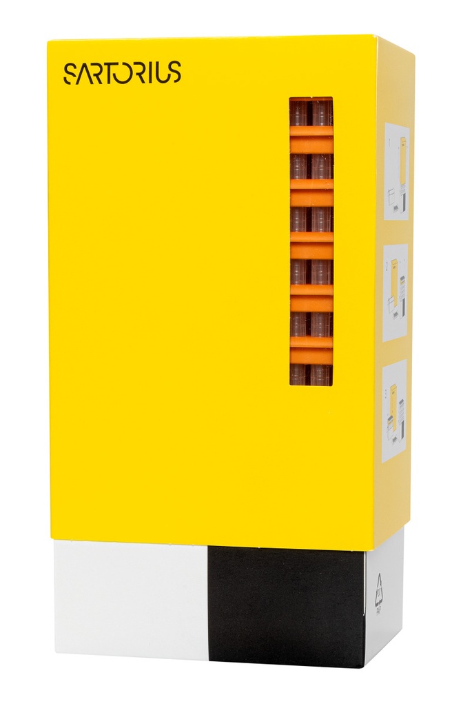 Optifit-Pipettespids, Sartorius, 5-350 µl, længde 54,0 mm, refill pakke med 10x96 stk