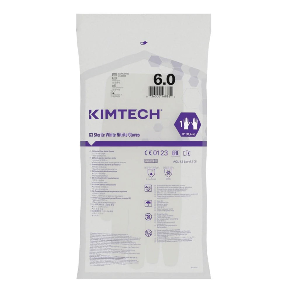 Nitrilhandsker, Kimberly-Clark KIMTECH G3,  str. 7,5, steril, renrum