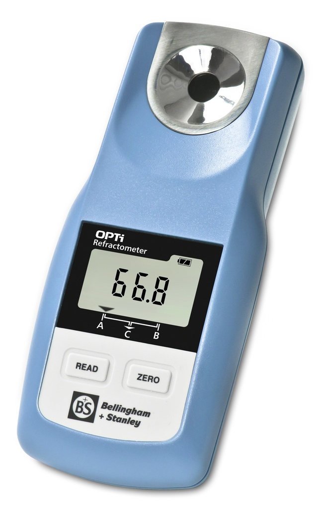 Digitalt lomme refraktometer, Bellingham+Stanley, OPTI, 0-95% Brix / 1.33-1.54 RI