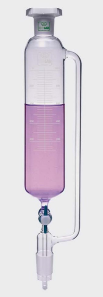 Dråbetragt, cylindrisk m/udligning, 500 ml
