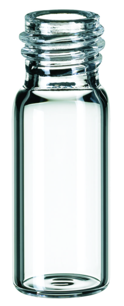 Vials m. gevind, LLG, N 10, vid åbning, 1,5 mL, klar