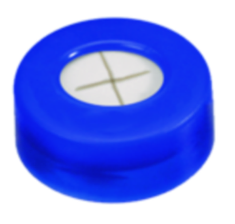 Snap-låg, LLG, N 11, blå PE m. hul, silikone/PTFE 55 A, slit