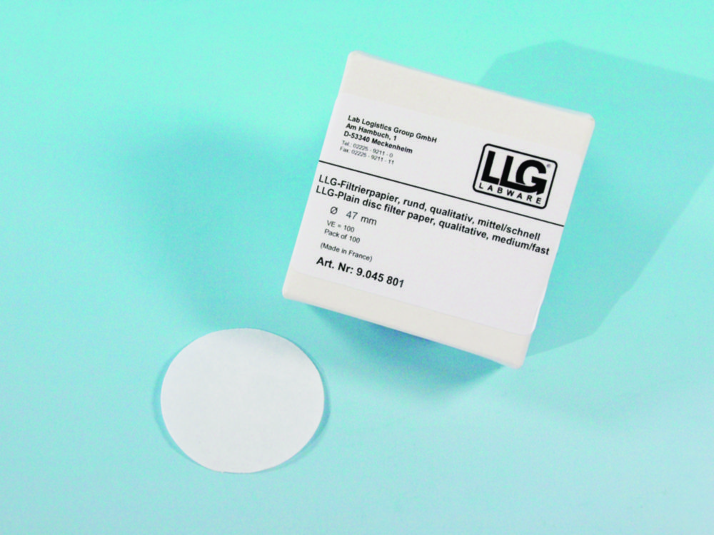 Rundfilter, LLG, kvalitativt, medium, Ø240 mm, 8-12 µm, 100 stk