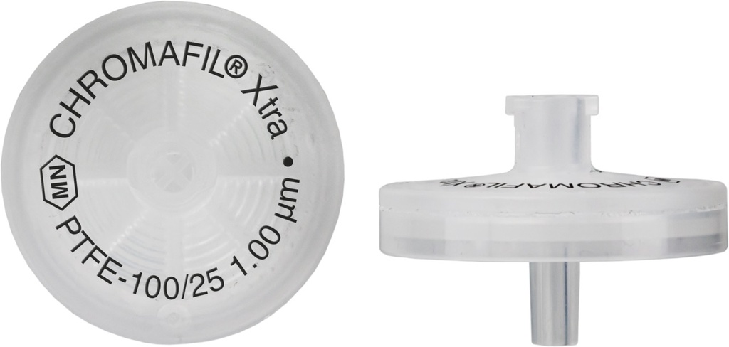 Sprøjtefilter, Macherey-Nagel CHROMAFIL Xtra, PTFE, Ø25 mm, 1 µm, 100 stk