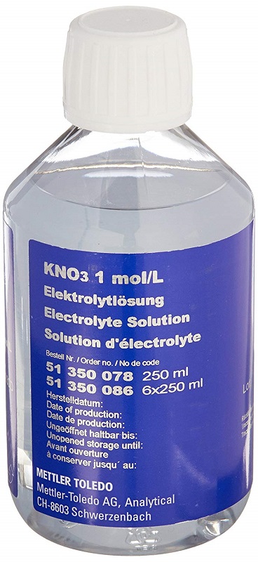[6251414] Elektrolyt, Mettler-Toledo, KNO3, 1M, 250 mL, 6 stk