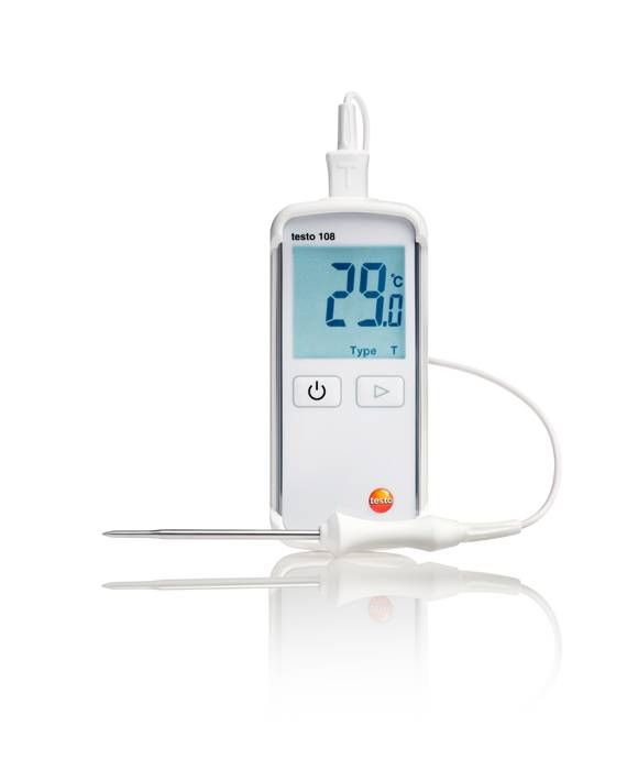 Digitaltermometer Testo 108 med føler, vandtæt IP67, -50 - 300°C