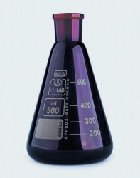 Erlenmeyerkolbe 250 ml, brun, glas, NS 29/32