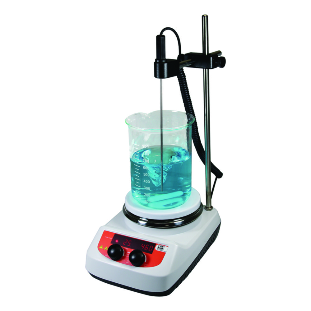 Magnetomrører, LLG-uniSTIRRER 3 pro med PT1000, stang, muffe, 280°C
