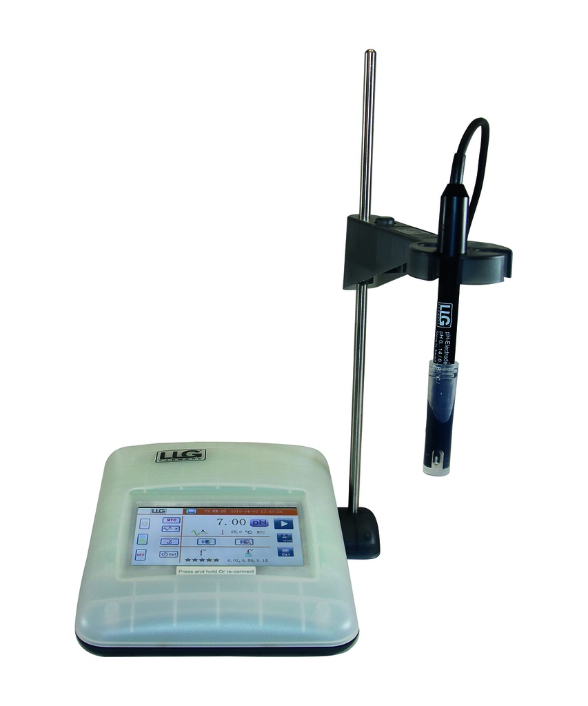 pH-måler, LLG pH meter 7, m. elektrode og tilbehør