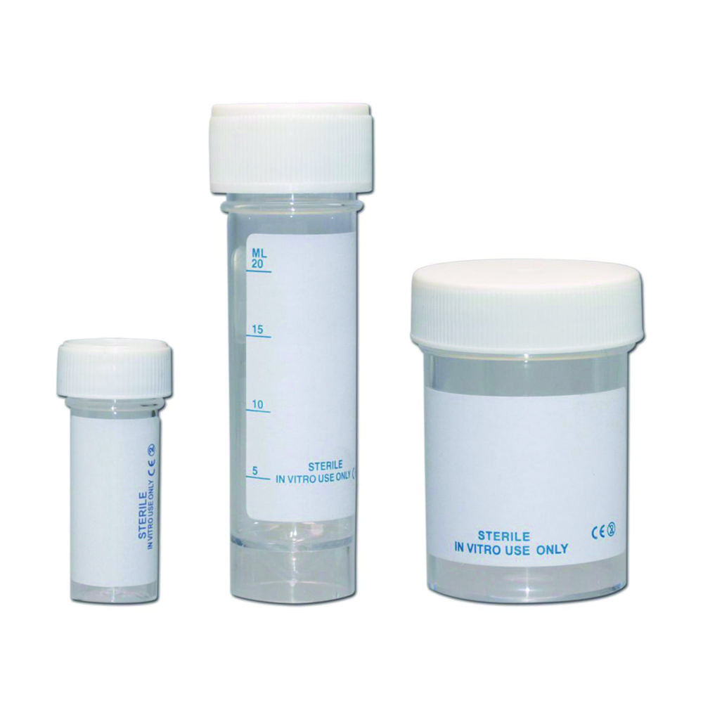 LLG Prøvebeholder, PS, skruelåg PP, sterile, 30 ml