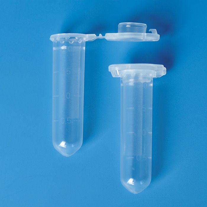 Mikrocentrifugerør, BRAND, Safe-lock låg, klar, 2,0 ml, rund bund