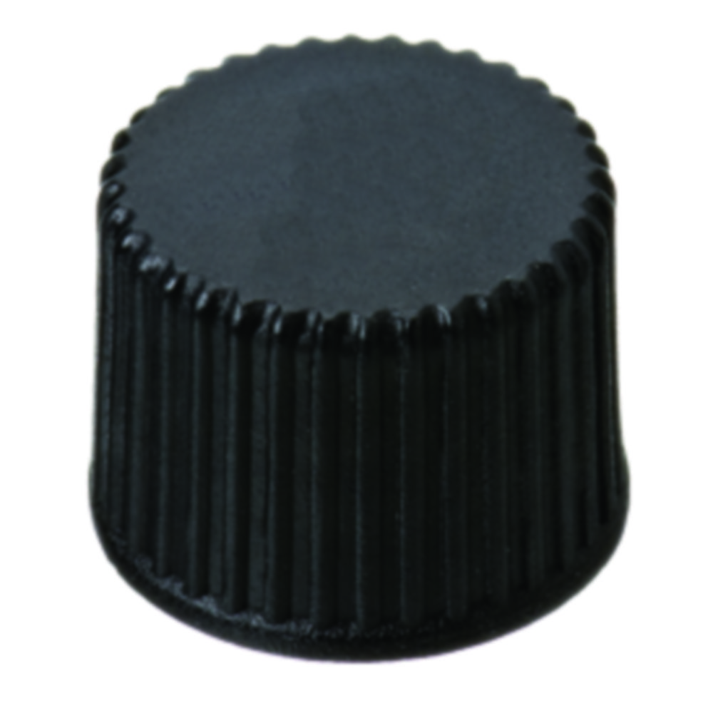 Skruelåg, LLG, N 8, sort PP, gummi/PTFE 60 A