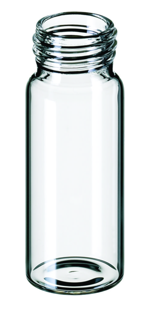 Vials m. gevind, LLG, N 24 EPA, 30 mL, klar