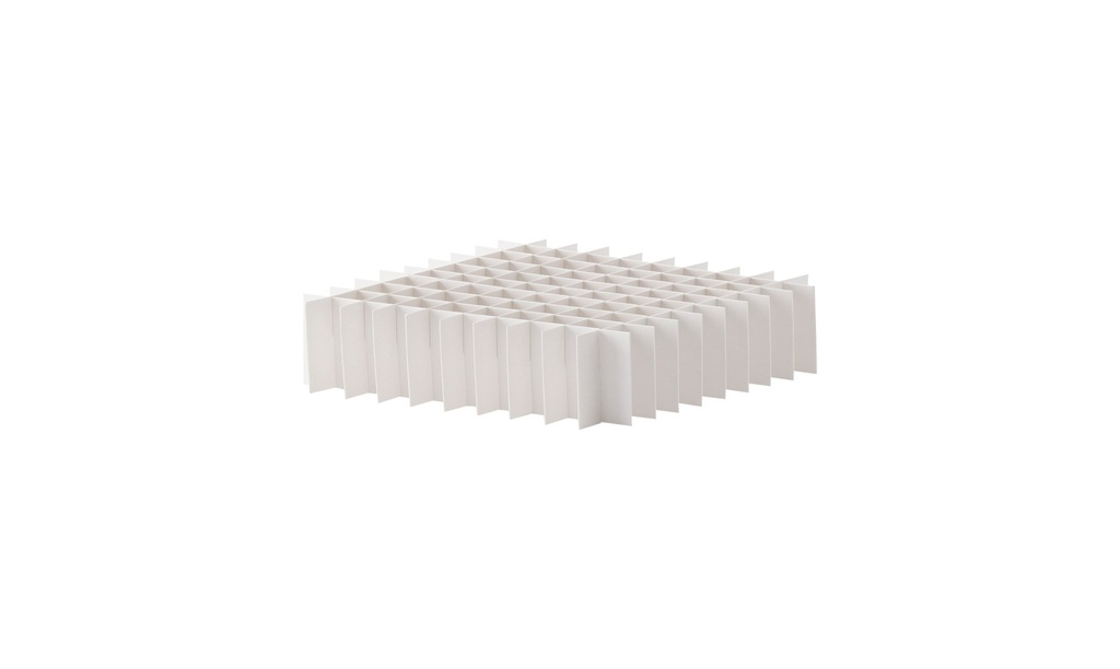 Ruminddeler, TENAK, 133 x 133 mm, 30 mm høj, 10 x 10 rum