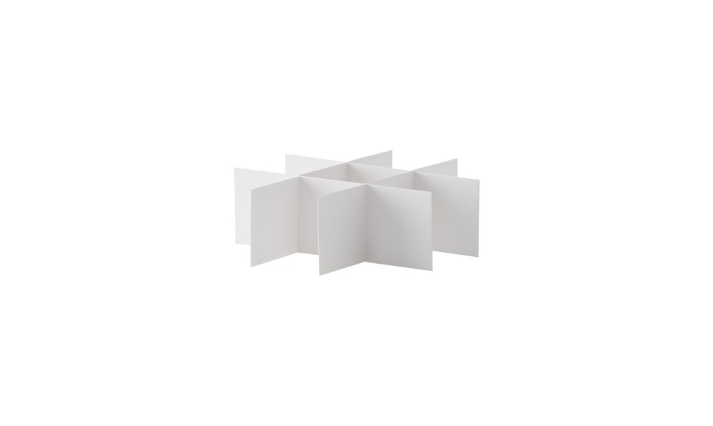 [1522129] Ruminddeler, TENAK, 133 x 133 mm, 40 mm høj, 6 x 6 rum