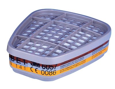 Gas og dampfilter, 3M 6057, ABE1, patron, bajonet, multigas