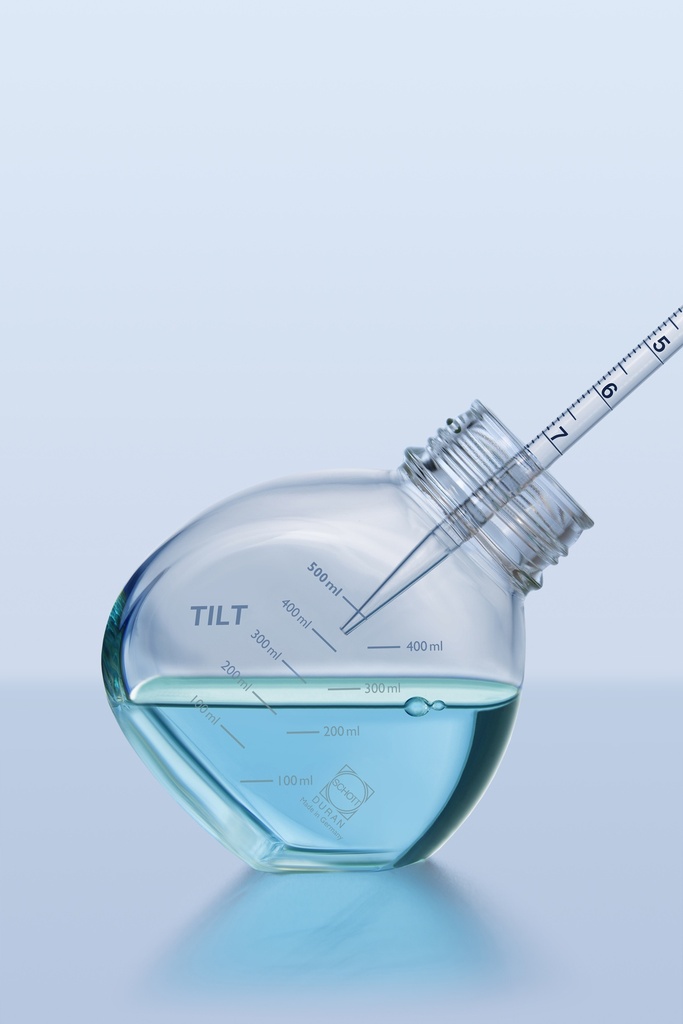 TILT medieflaske, klar, m/skruelåg, 500 ml