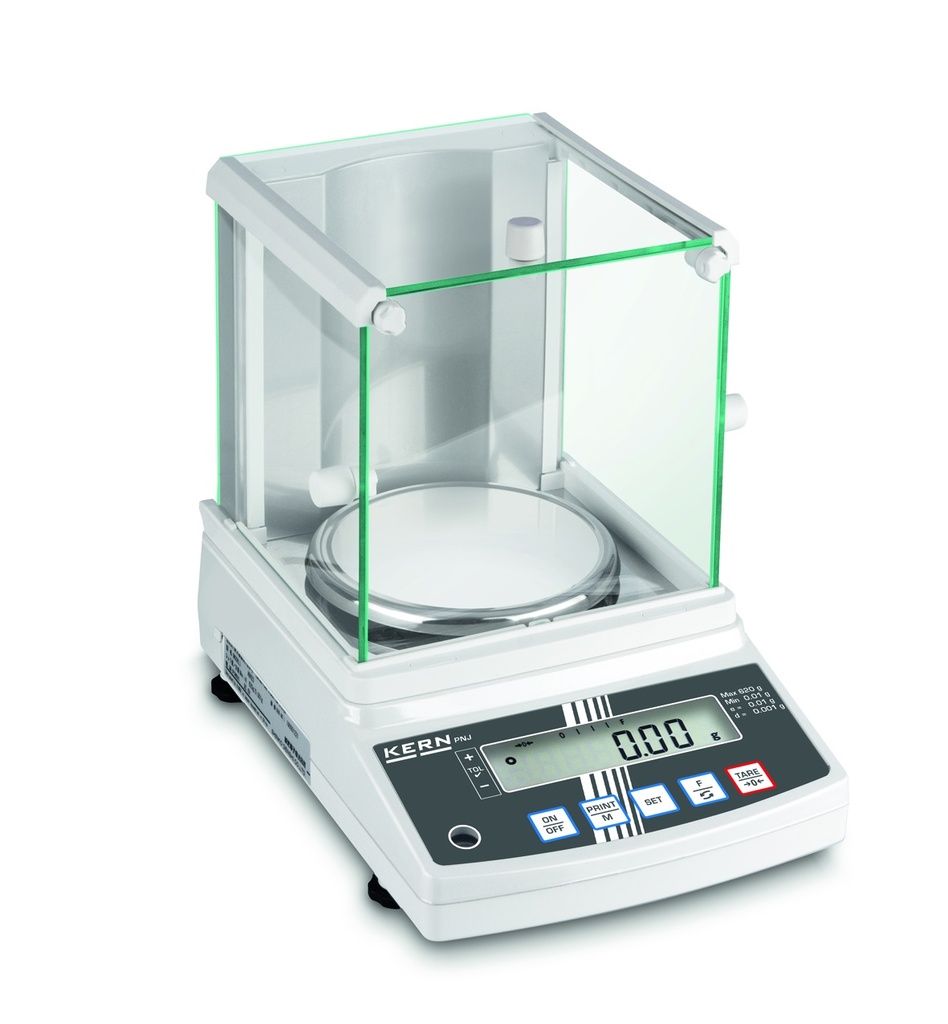 Præcisionsvægt PNJ 600-3M 620g/0,001g,plade Ø140mm
