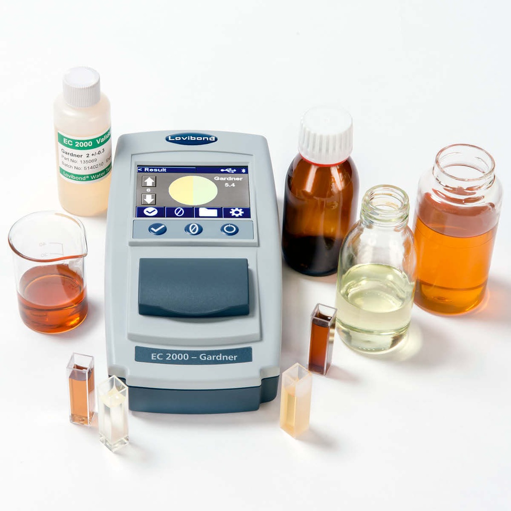 Farvemåler, kolorimeter, Lovibond EComparator EC 2000, Gardner 0-18, Rosin