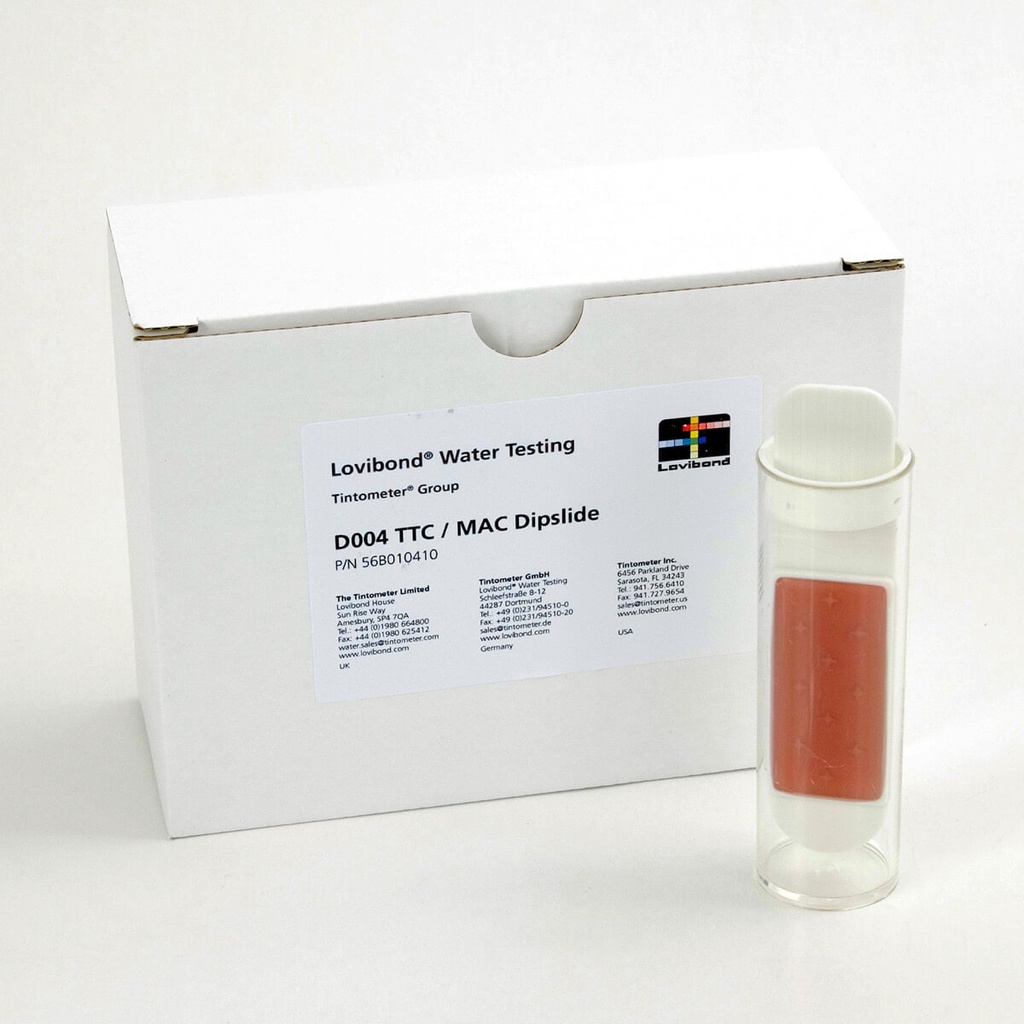 Dipslide, Lovibond D004 TTC/MAC, til total tælling + coliform