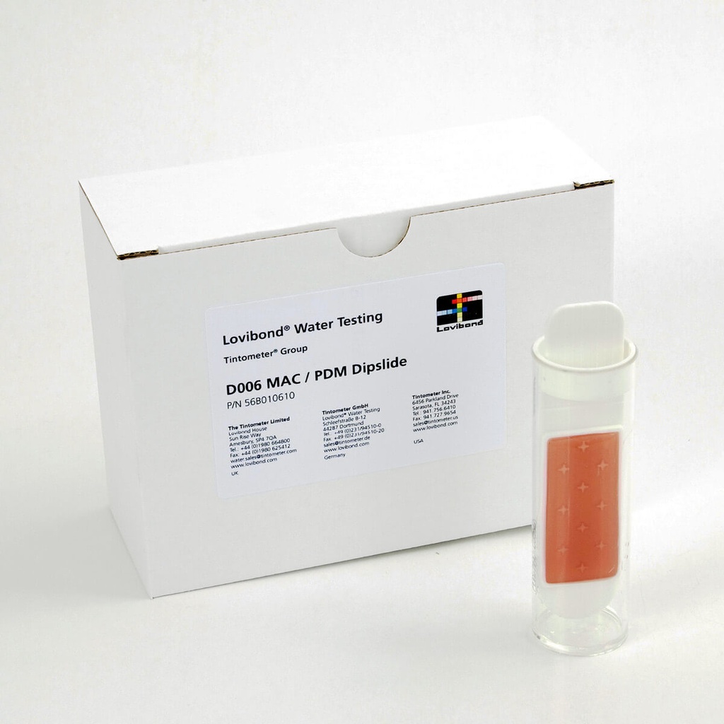 Dipslide, Lovibond D006 Pseudomonas (PDM)/MAC, til total tælling + coliform