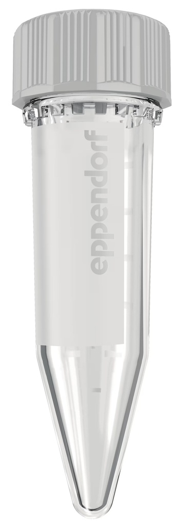 Eppendorfrør med skruelåg, 5,0 ml, klar