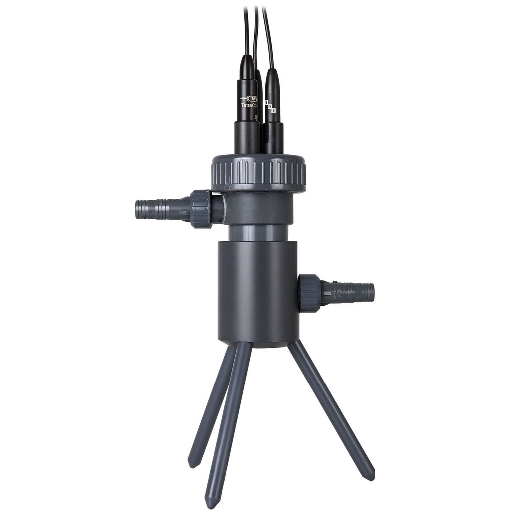 Gennemstrømningscelle, WTW D3Sen, til 3 sensorer pH/ORP/DO, inkl adapter Ø19 mm OD og klemme