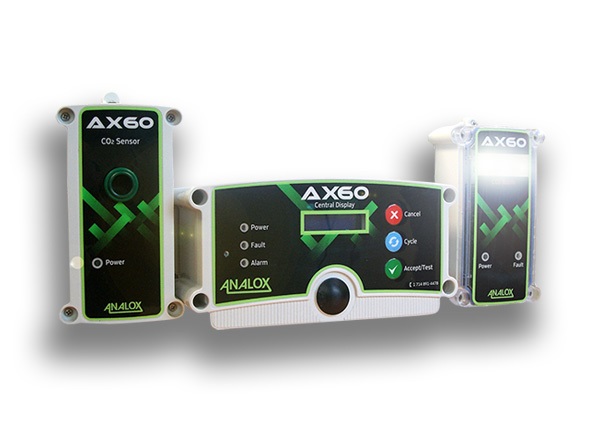 Ax60 CO2 sikkerhedsmonitor inkl. 1x midterdisplay